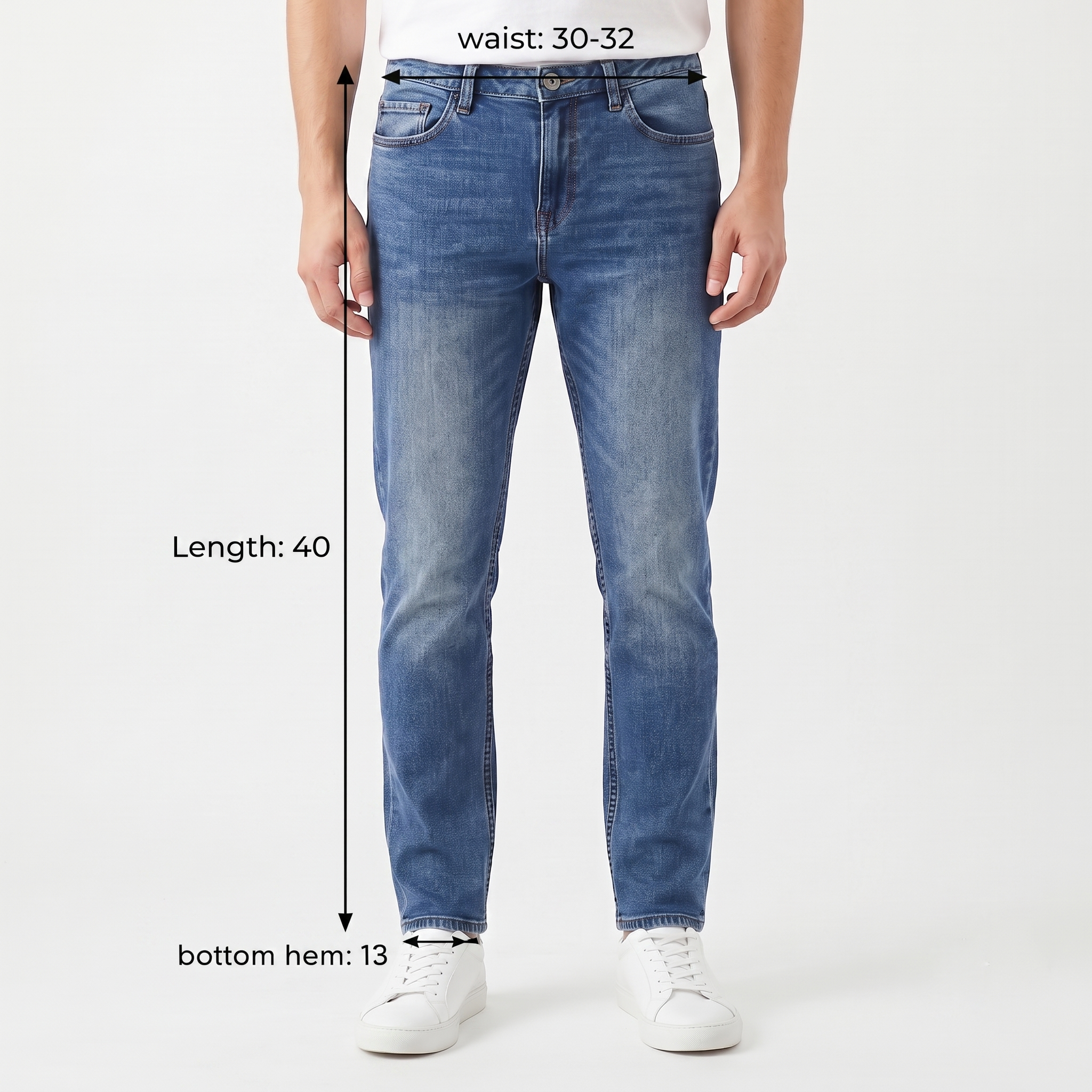 Thrifted Men's Giordano Washed Denim Trousers Waist: 30-32/ J1082