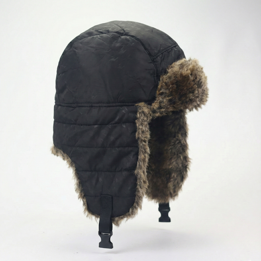 Men & Women Winter Trapper Hat with Faux Fur Lining Russian Ushanka Hat with Earflap Hats Outdoor Cycling Ski Hat Windproof with Adjustable Chin Strap