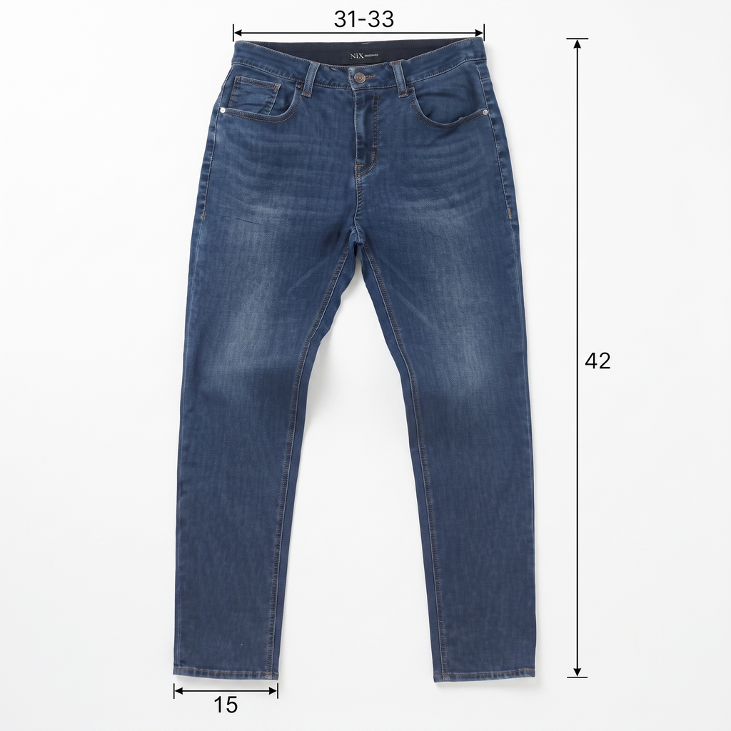 Thrifted NIX Est1994 Blue Denim Straight Jeans Waist:31-33/ J1103