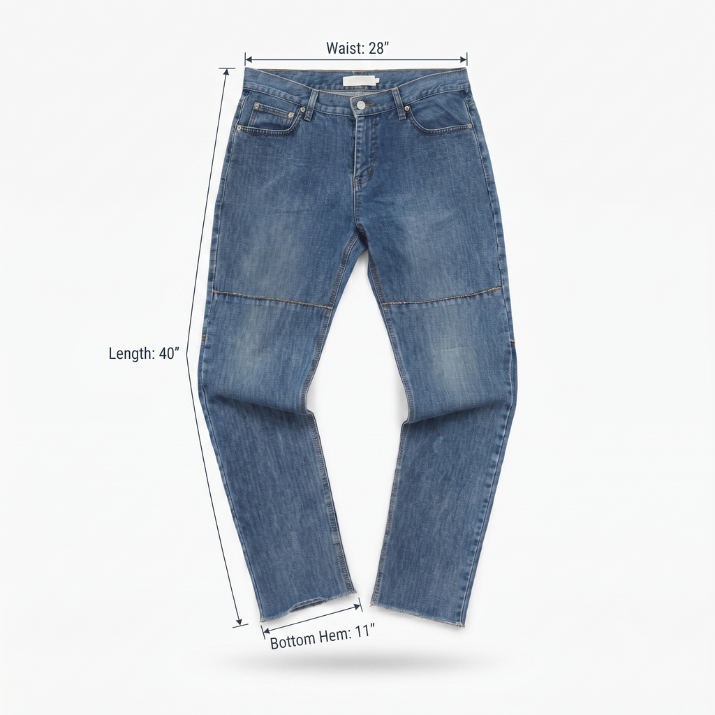Thrifted Thisisneverthat Men's Blue Ripped Jeans 32-34 Waist/ J1040