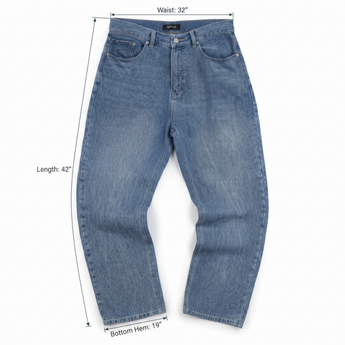 Thrifted Zetta22 Men's Blue Wide Leg Jeans 32 Waist/ J1034