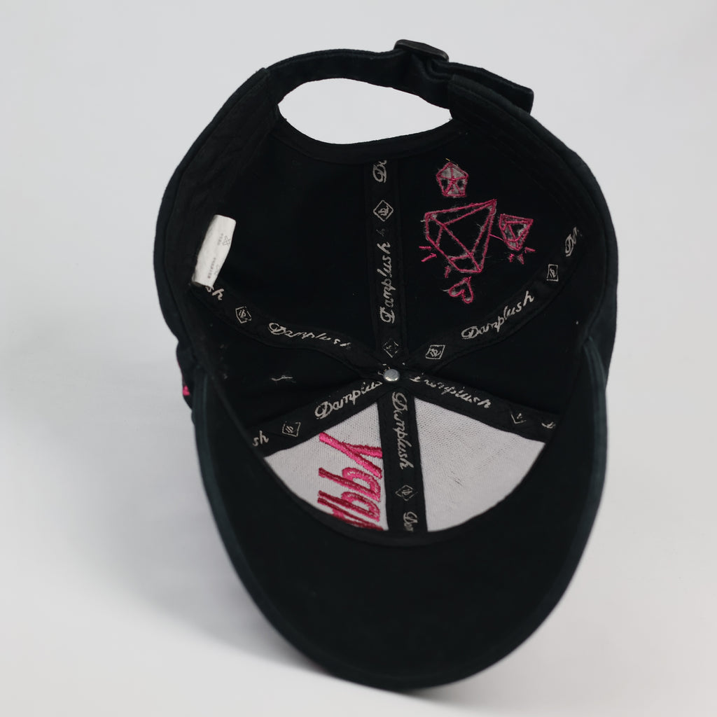 Thrifted Damplush Diamond Graphic Strapback Hat | Black | Size 56-58cm
