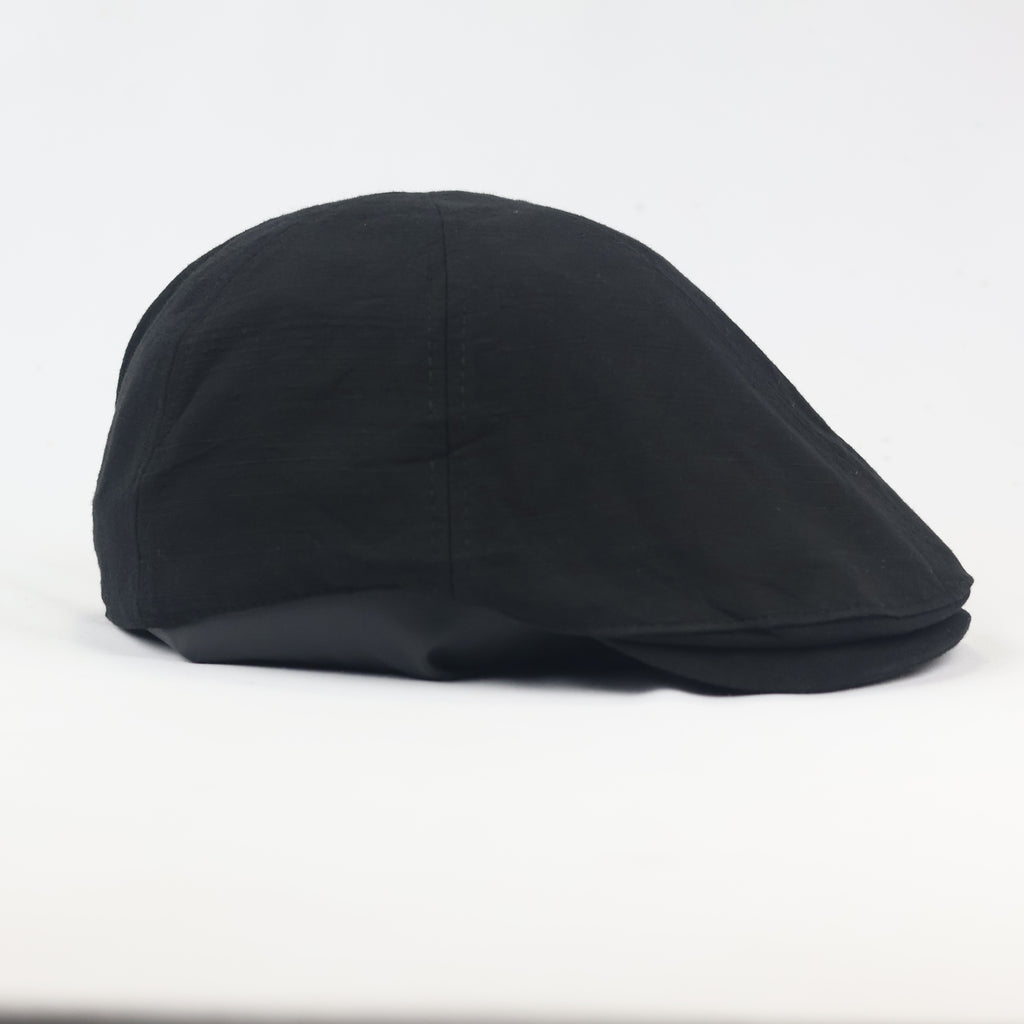 Vintage Seoul Cap "Send Your Good Luck" Newsboy Thrifted  Hat - Black