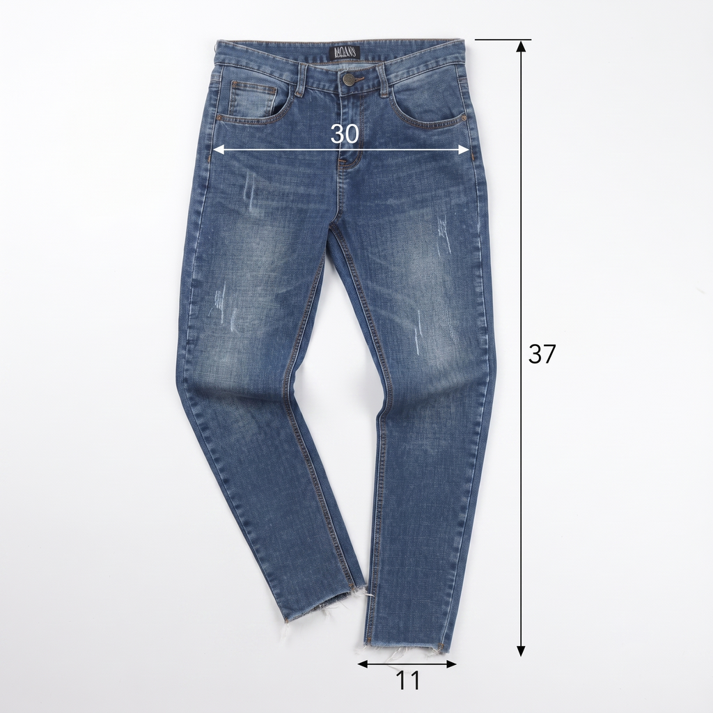 KJ Jeans 98% Cotton Raw Hem Blue Denim Pants Waist:30/ J1106