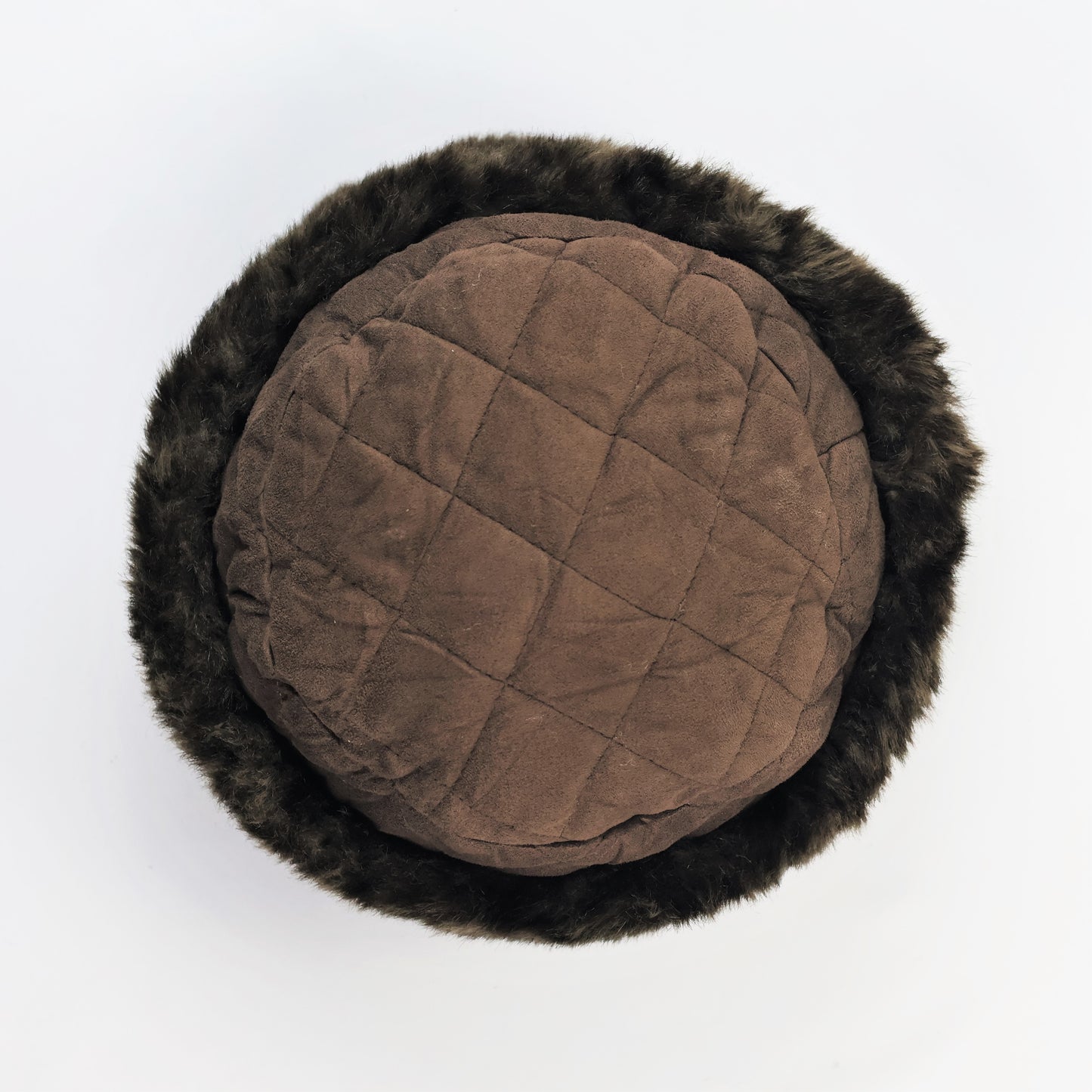 Golden FUR Black Ribbed Thrifted Beanie – Signature Logo Patch Winter Hat