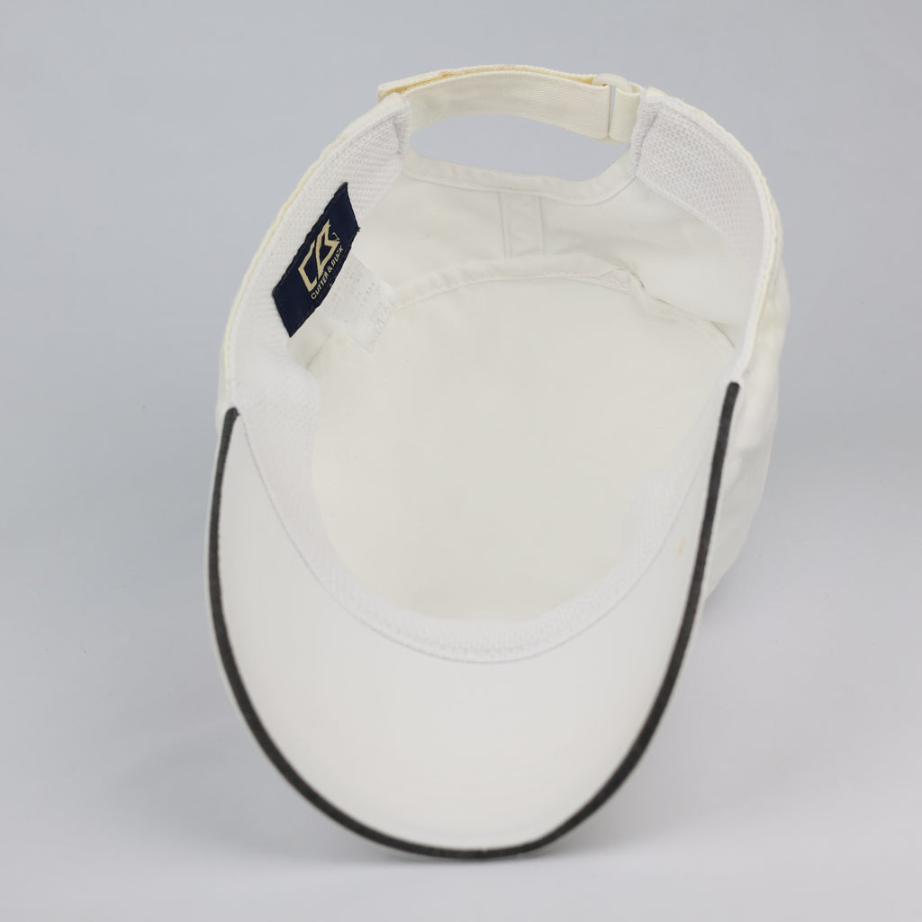 Retro Cutter and Buck White Flat Top Golf Cap