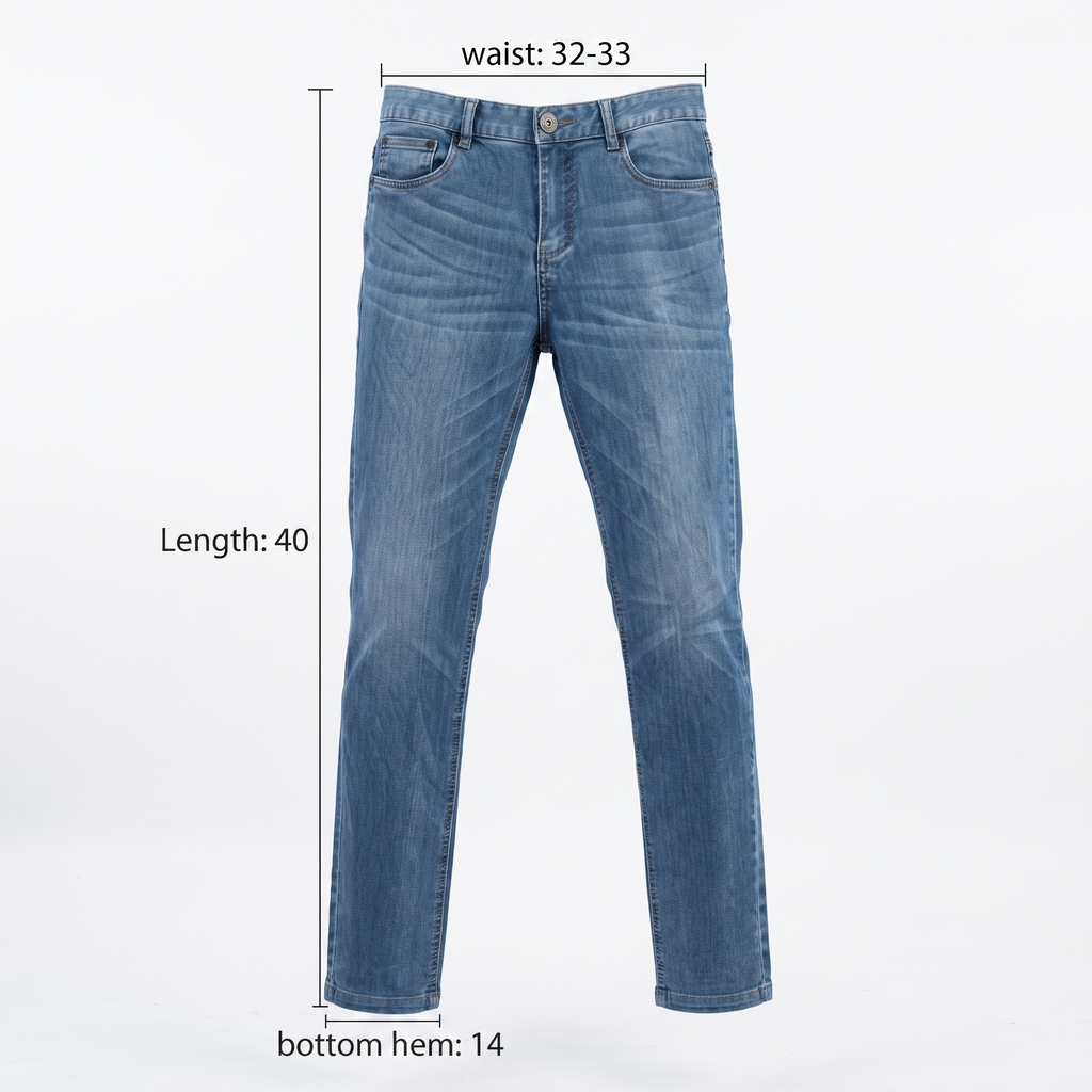 Thrifted MUT JU BRU Denim Light Wash Straight Jeans Waist: 32-33/ J1107