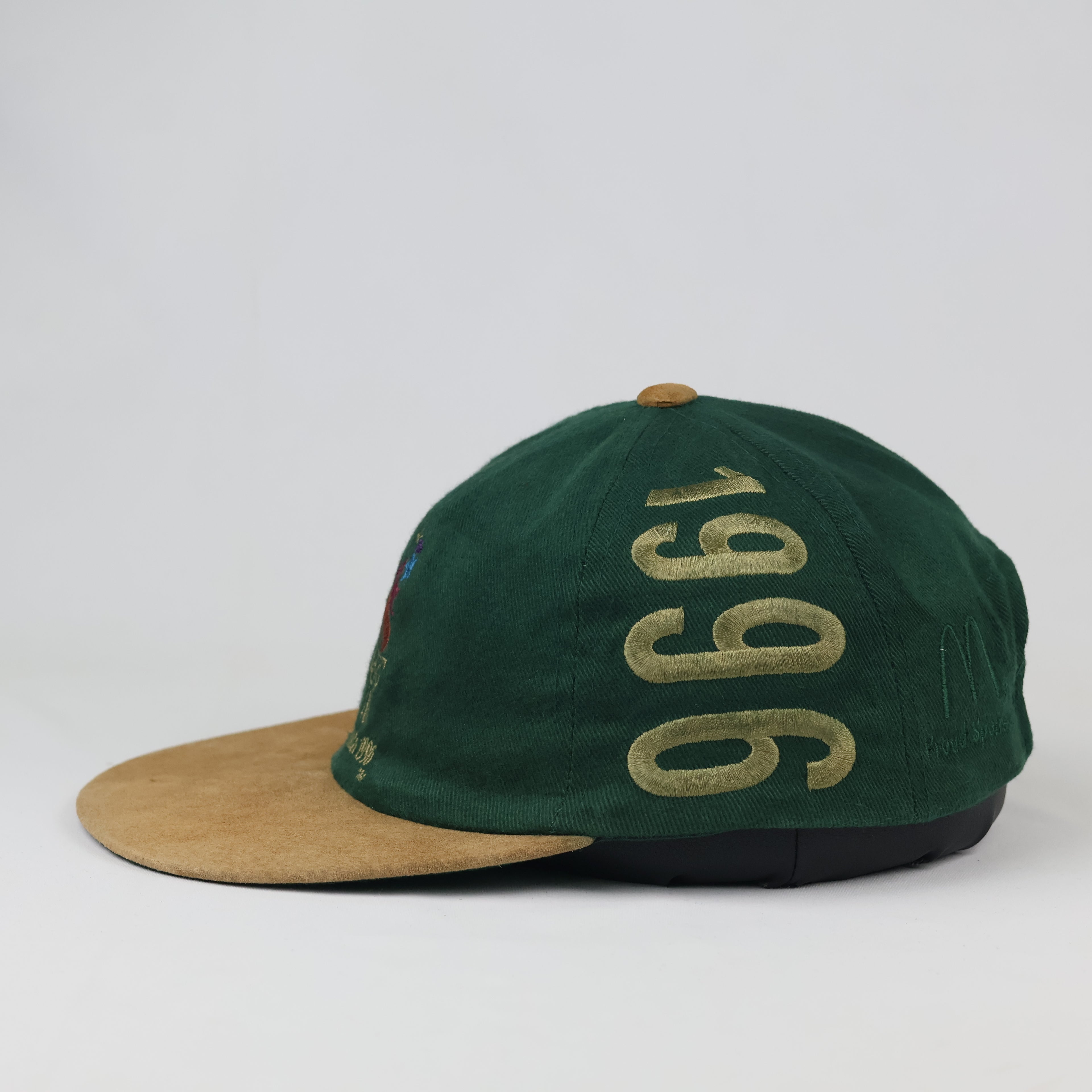 Thrifted 1996 Atlanta Olympics Green Cap | Suede Brim Strapback