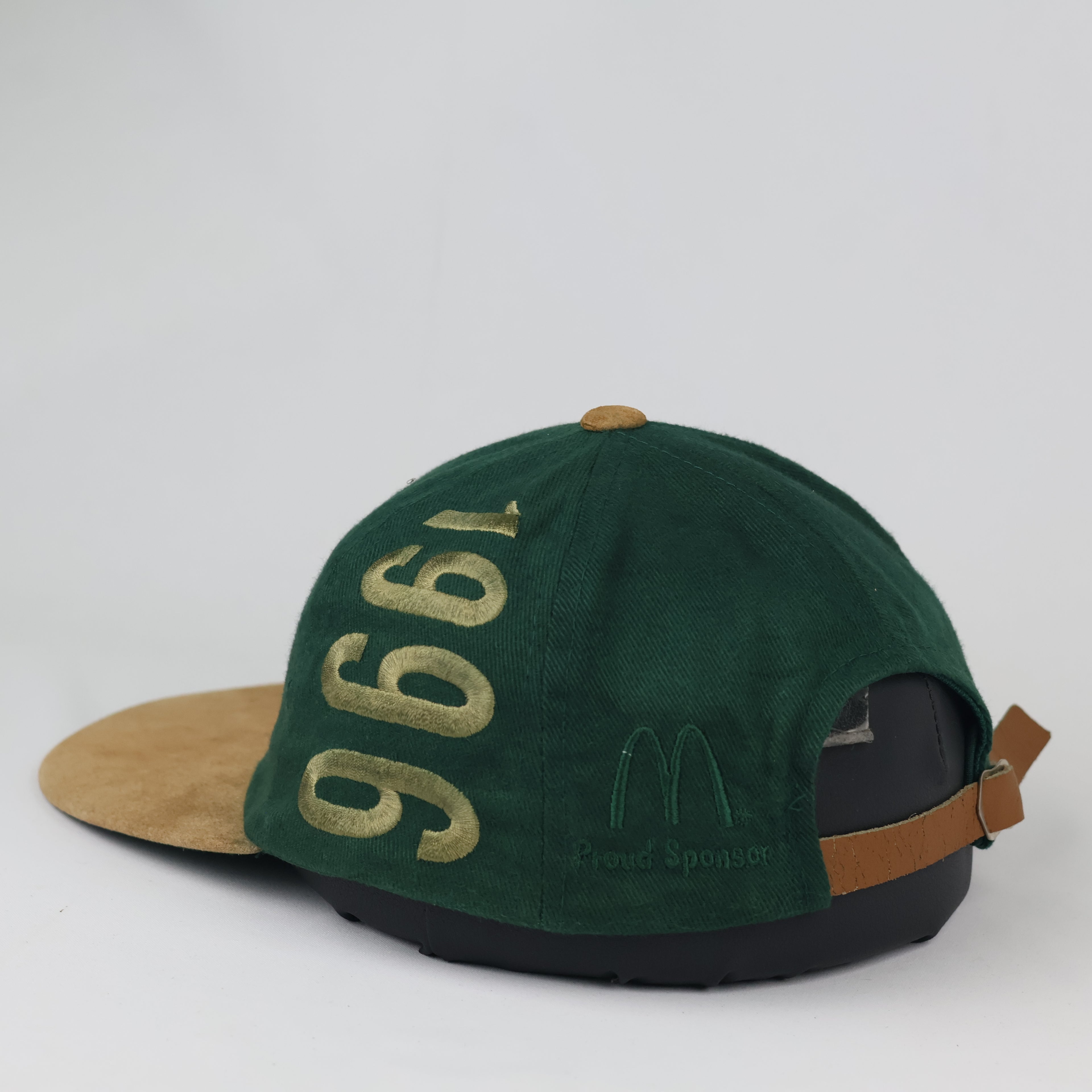 Thrifted 1996 Atlanta Olympics Green Cap | Suede Brim Strapback