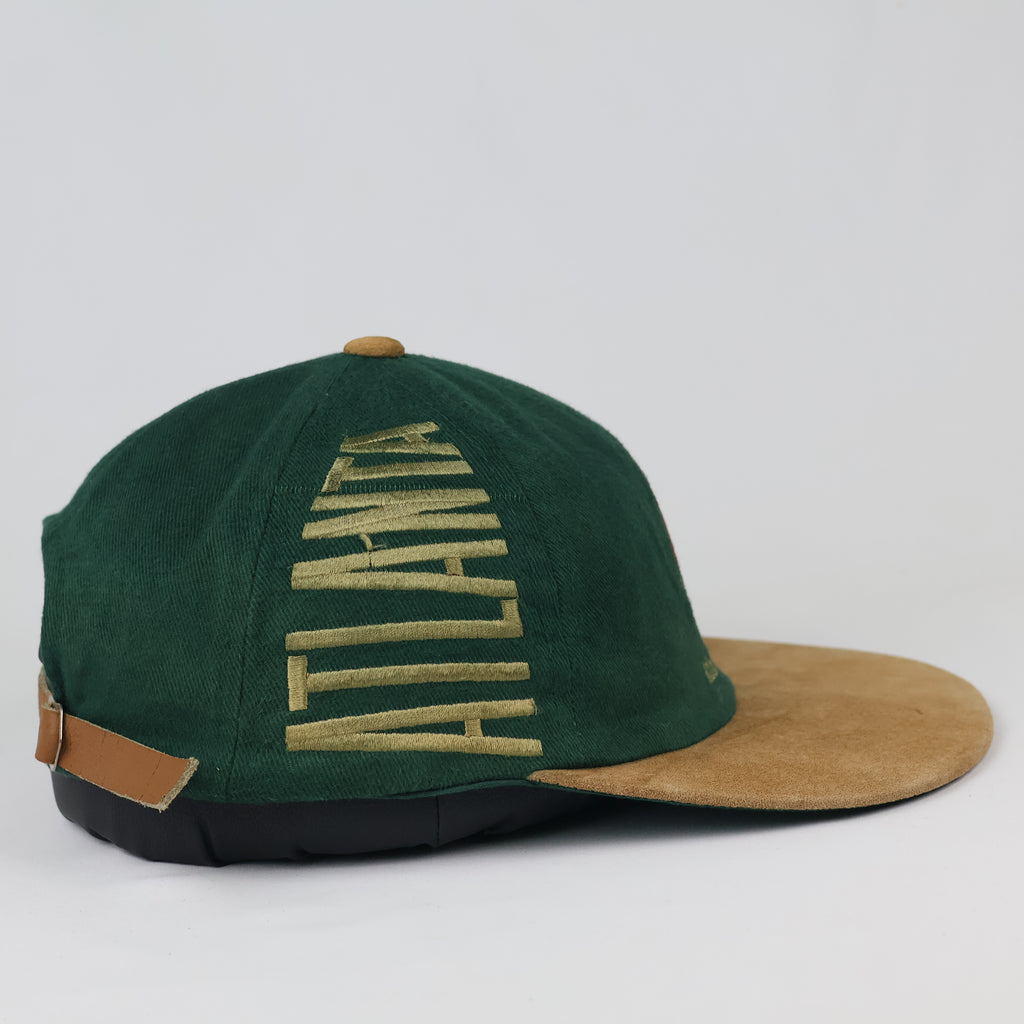 Thrifted 1996 Atlanta Olympics Green Cap | Suede Brim Strapback