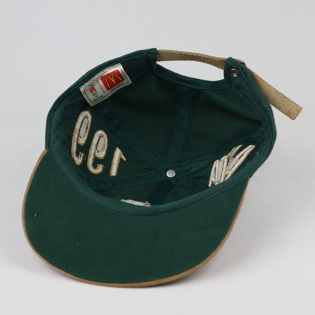 Thrifted 1996 Atlanta Olympics Green Cap | Suede Brim Strapback