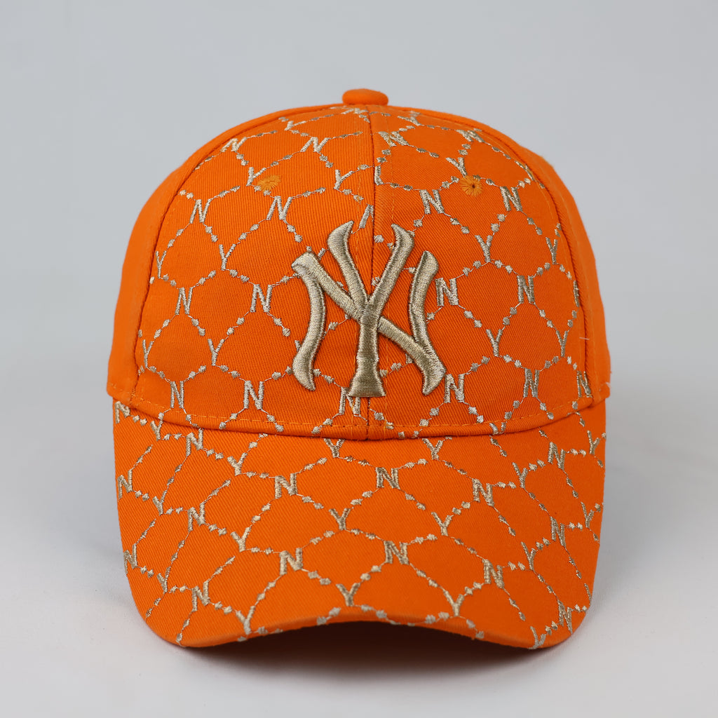 Thrifted NY Yankees All-Over Print Embroidered Hat | 55-57 cm