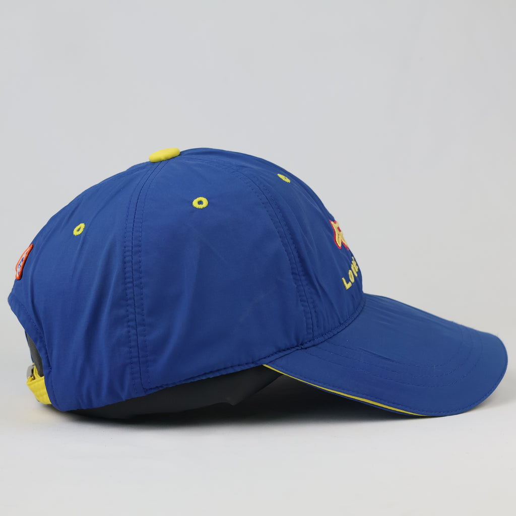 Thrifted Louis Castel Dachshund Logo Hat | Blue & Yellow Strapback