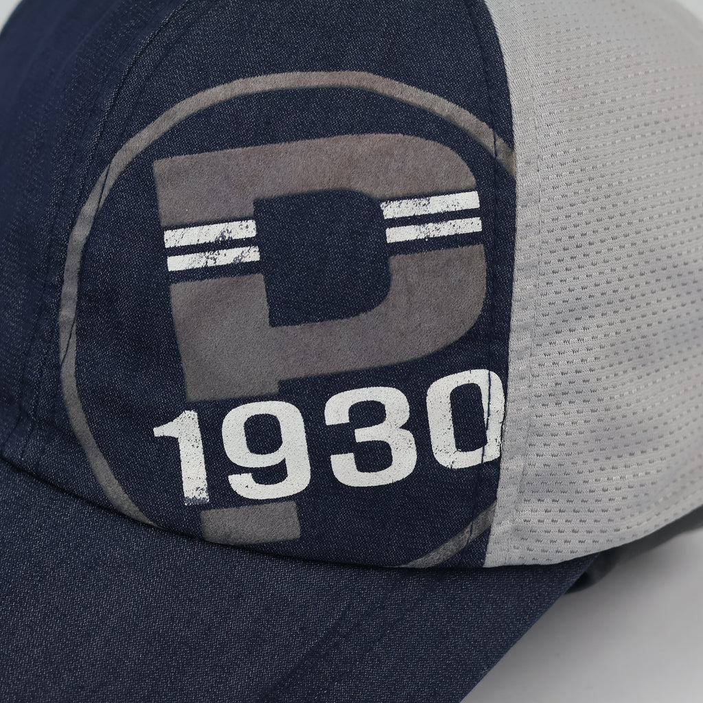 Thrifted Disney Navy Blue & Grey Mesh Cap | Retro 1930 Graphic