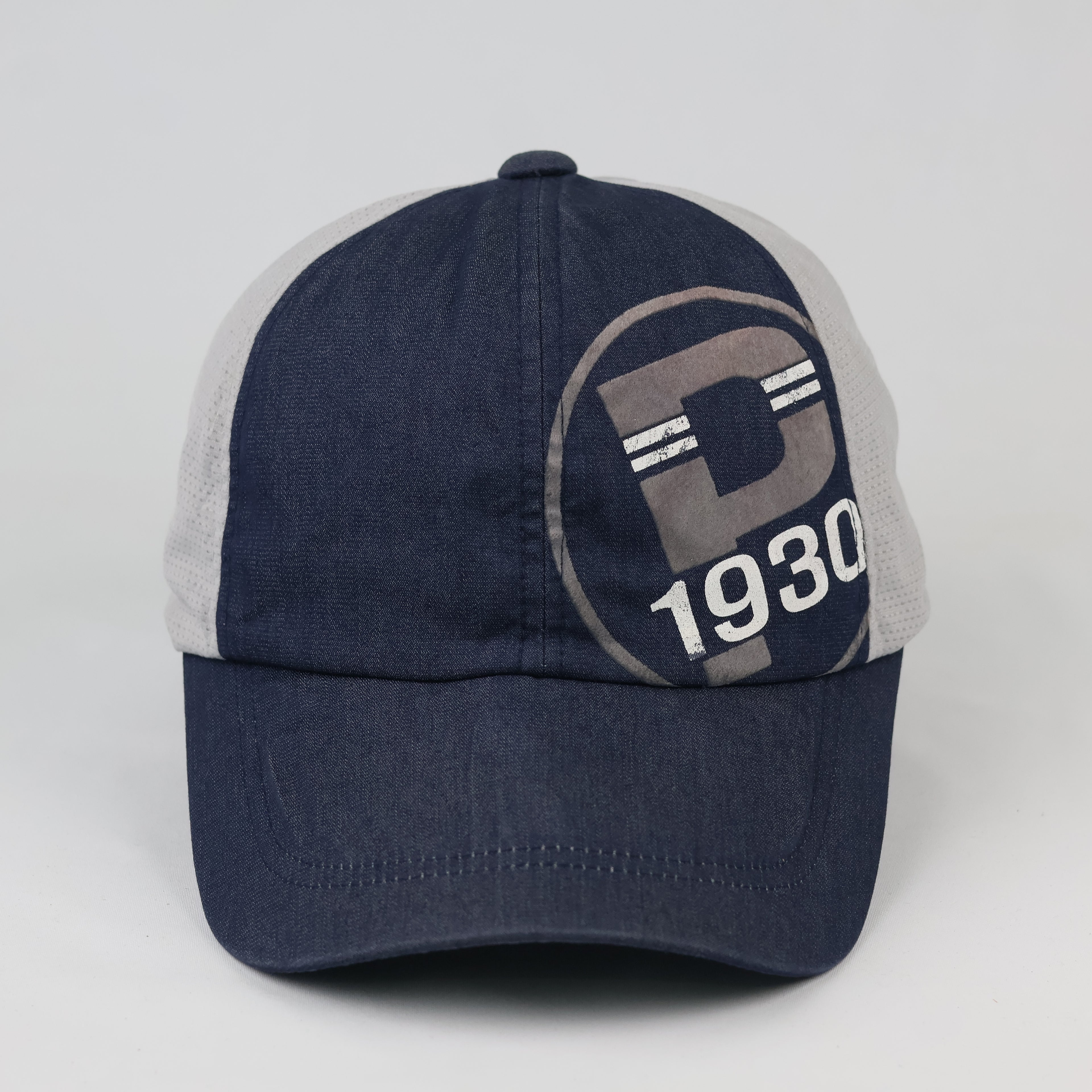 Thrifted Disney Navy Blue & Grey Mesh Cap | Retro 1930 Graphic