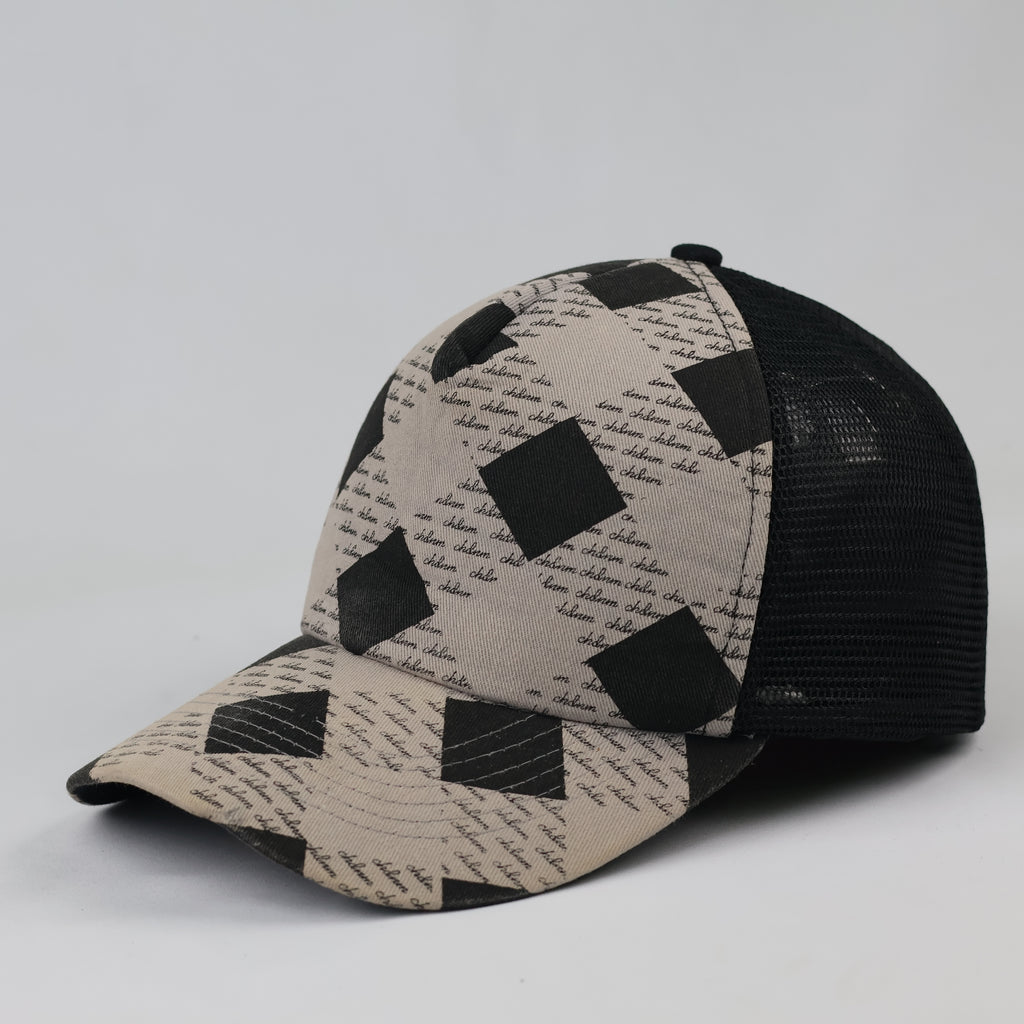Thrifted Graphic Script Mesh Trucker Cap | Adjustable 54-58 cm