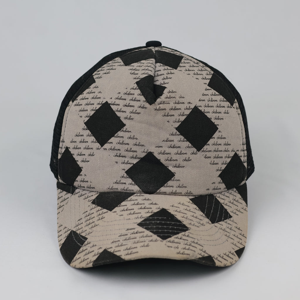 Thrifted Graphic Script Mesh Trucker Cap | Adjustable 54-58 cm