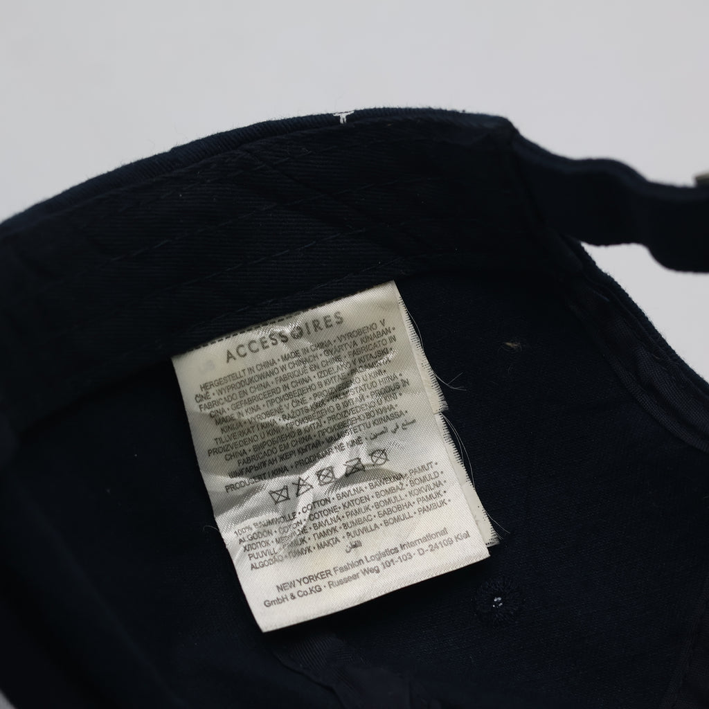 Thrifted Navy Blue Anchor & Polka Dot Cap | Adjustable 57-59 cm