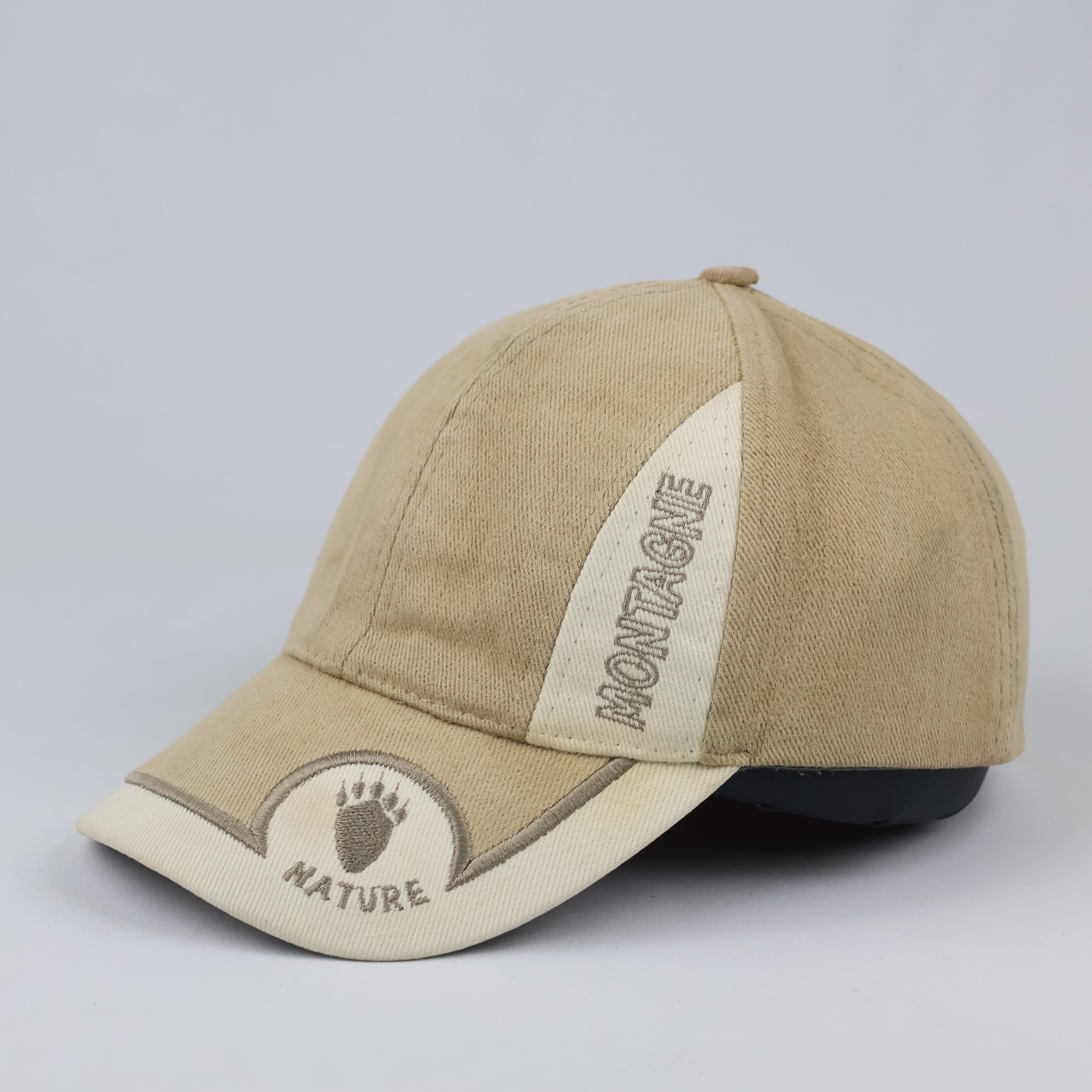 Thrifted Khaki Two-Tone Outdoor Hat | Adjustable Size 55-57cm