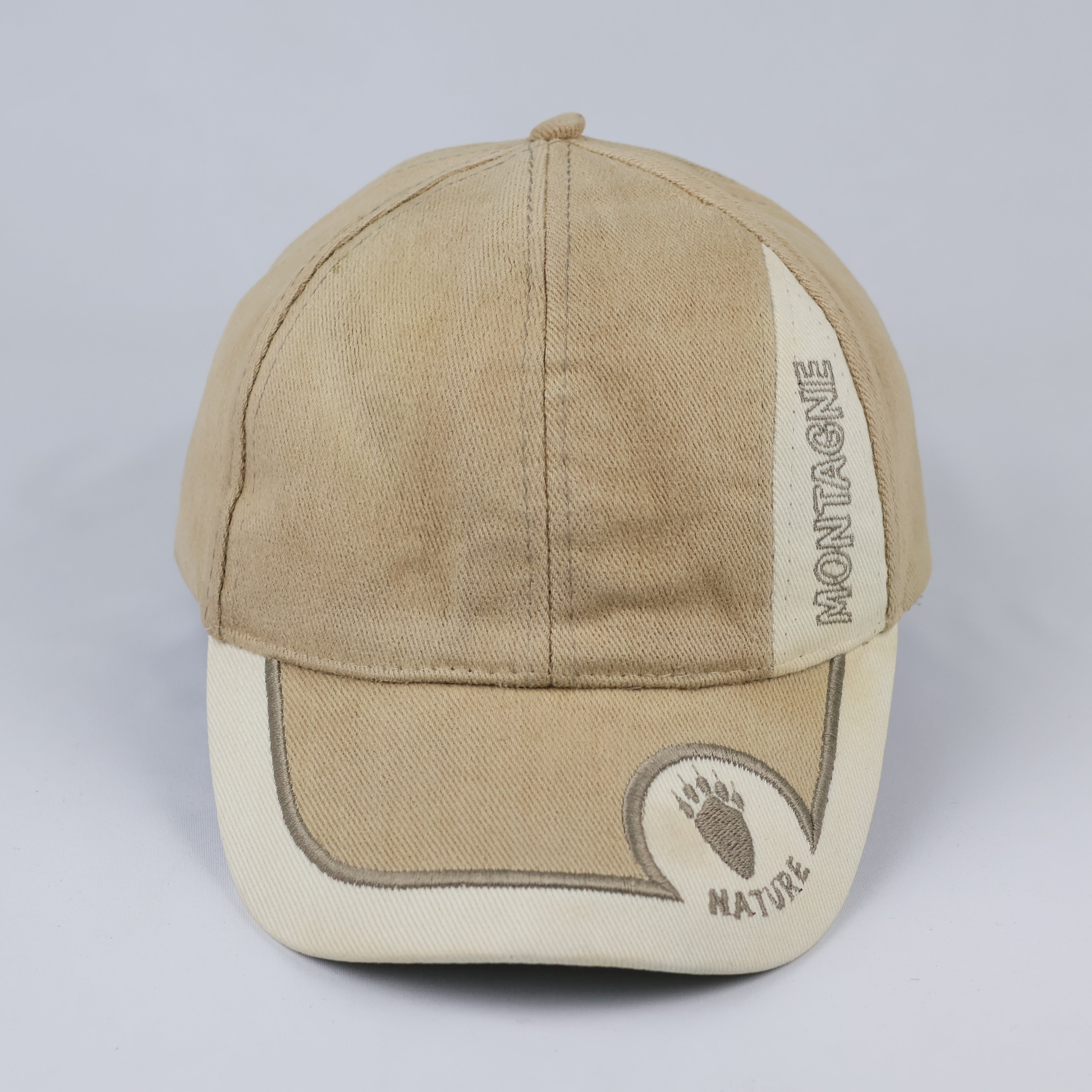 Thrifted Khaki Two-Tone Outdoor Hat | Adjustable Size 55-57cm