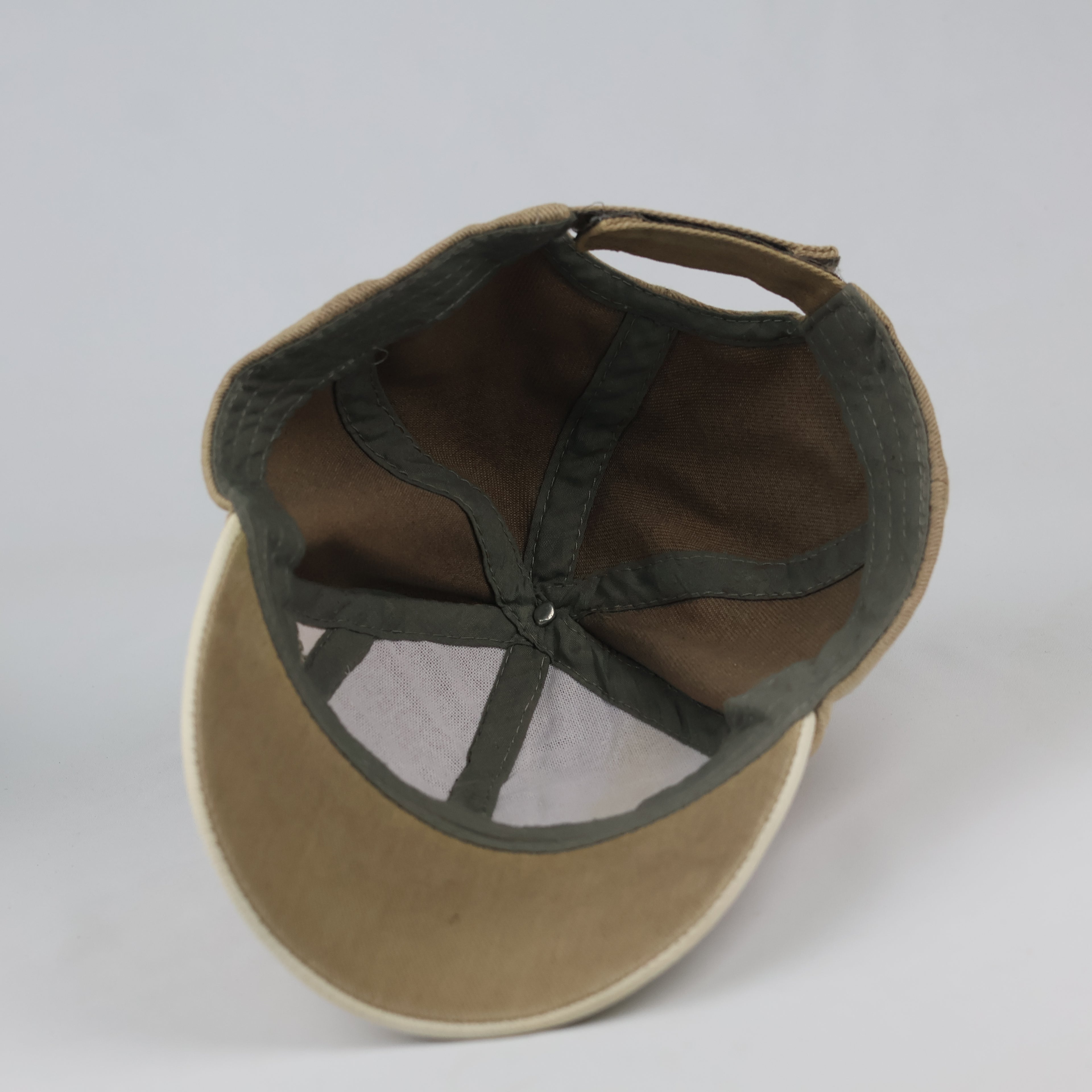 Thrifted Khaki Two-Tone Outdoor Hat | Adjustable Size 55-57cm