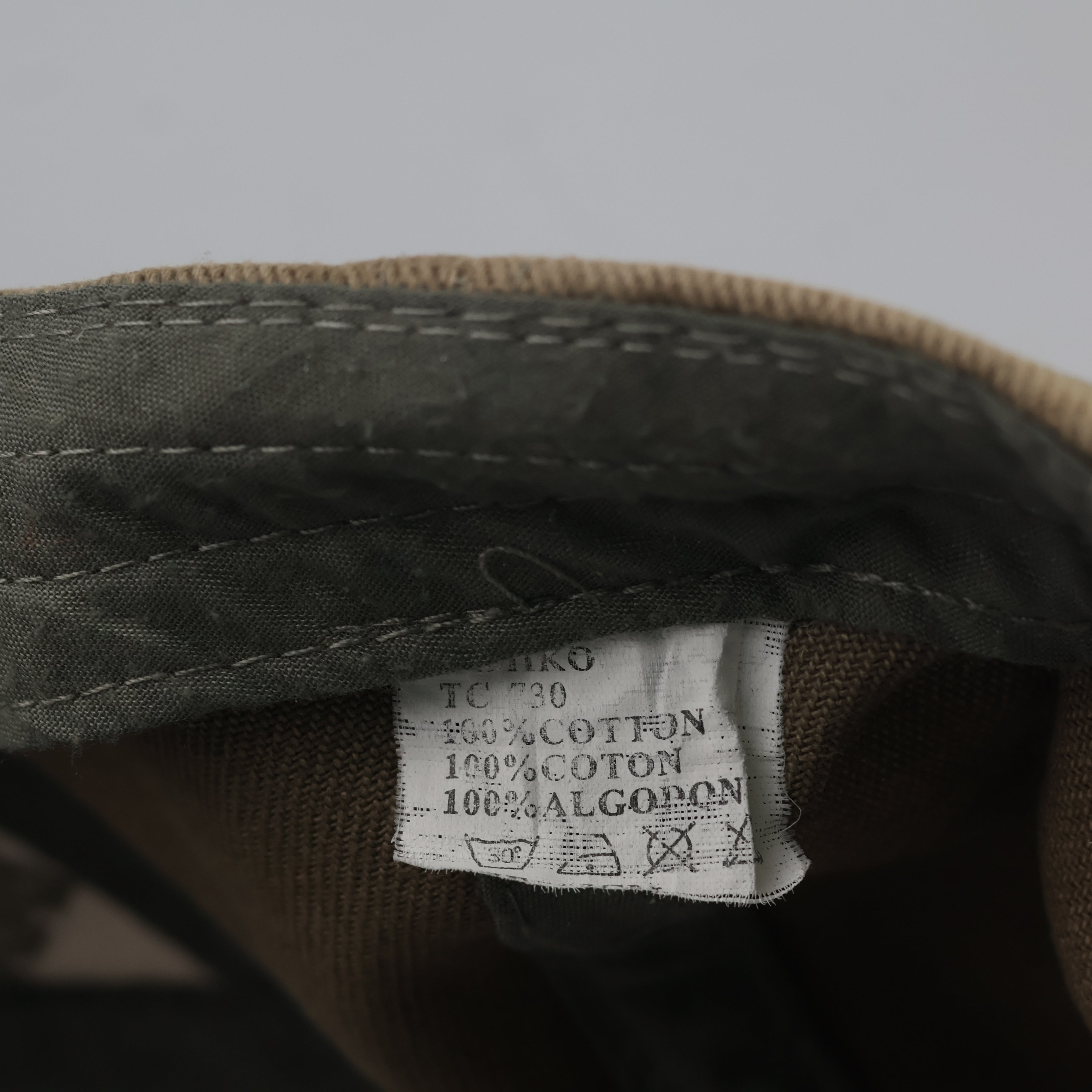 Thrifted Khaki Two-Tone Outdoor Hat | Adjustable Size 55-57cm