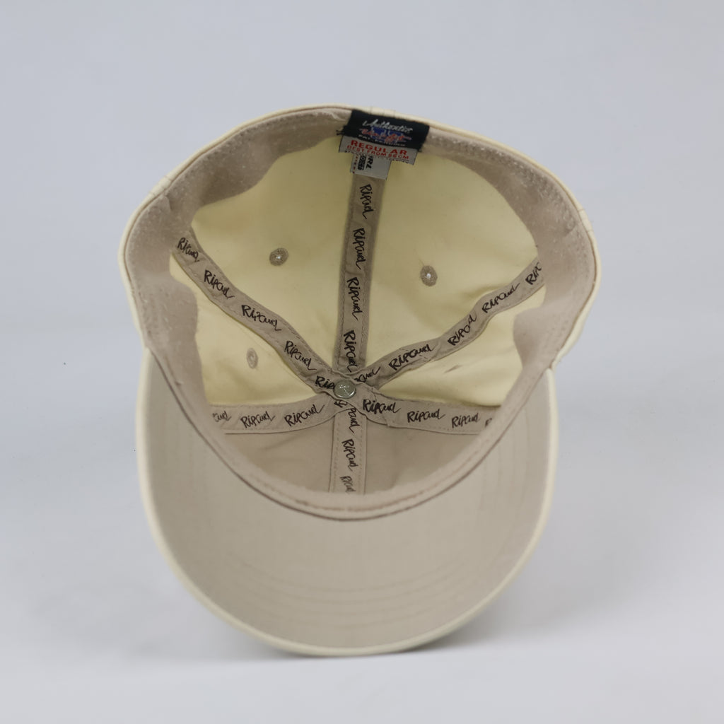 Thrifted Rip Curl Unifit Spellout Hat | Off-White Stretch Fit