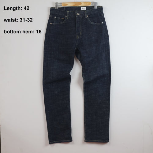 Thrifted MODNINE Dark Wash Straight Leg Denim Pants Waist:31-32/ J1111