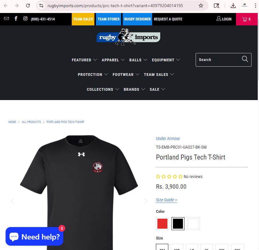 Under Armour HeatGear Bulldogs Graphic Thrifted Tee - Men's Large Black