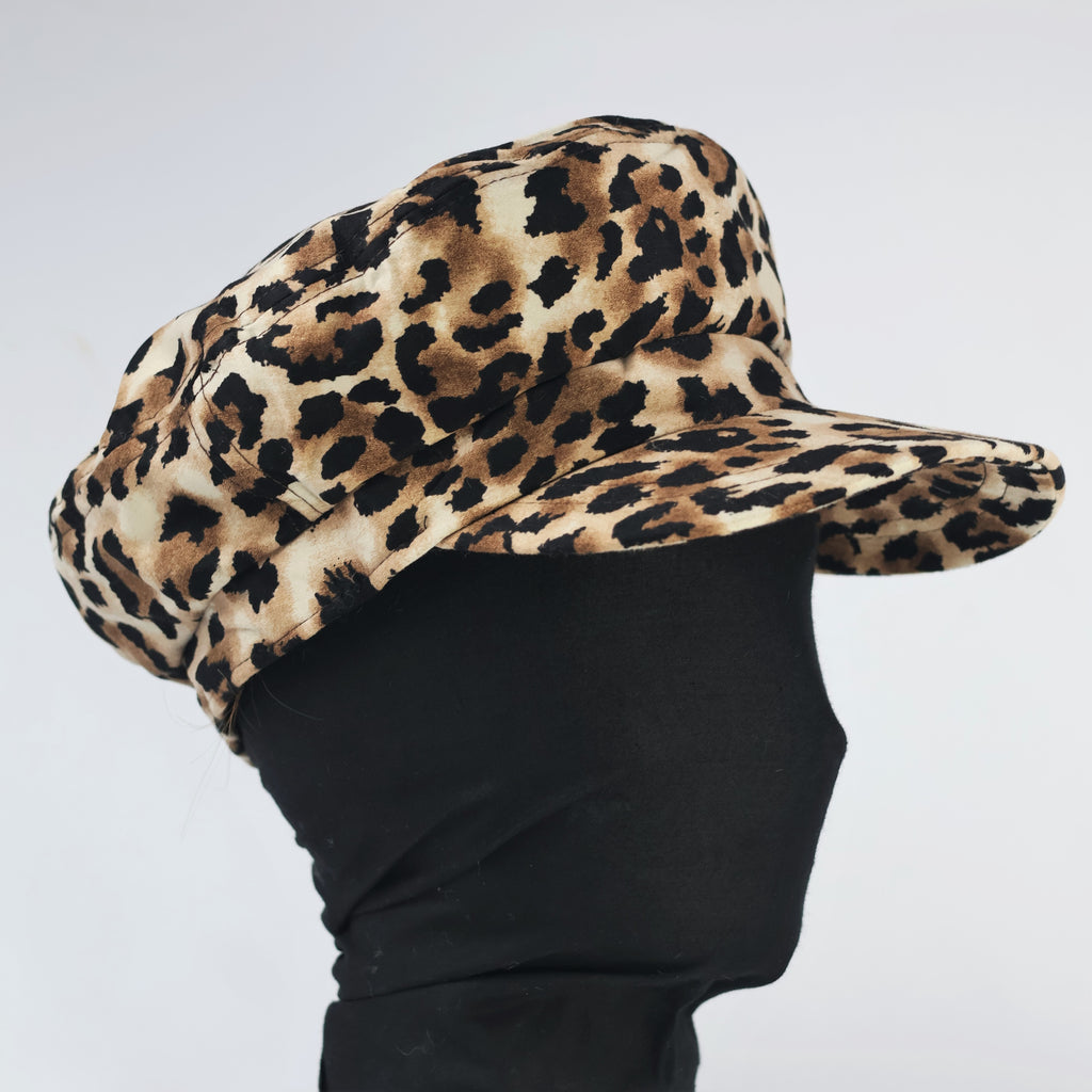 Women’s Leopard Print Rib-Knit Thrifted Beanie – Soft & Cozy Animal Print Winter Hat