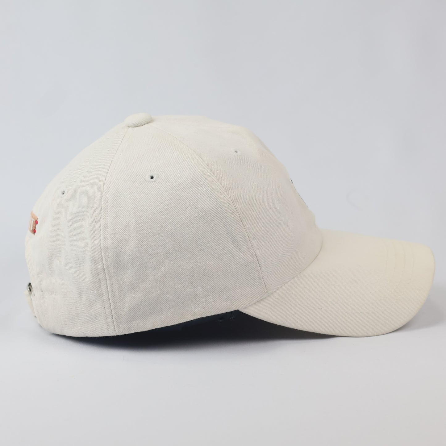 Spirit Brand Trident Logo Baseball Thrifted Cap - Classic Cream Cotton Dad Hat