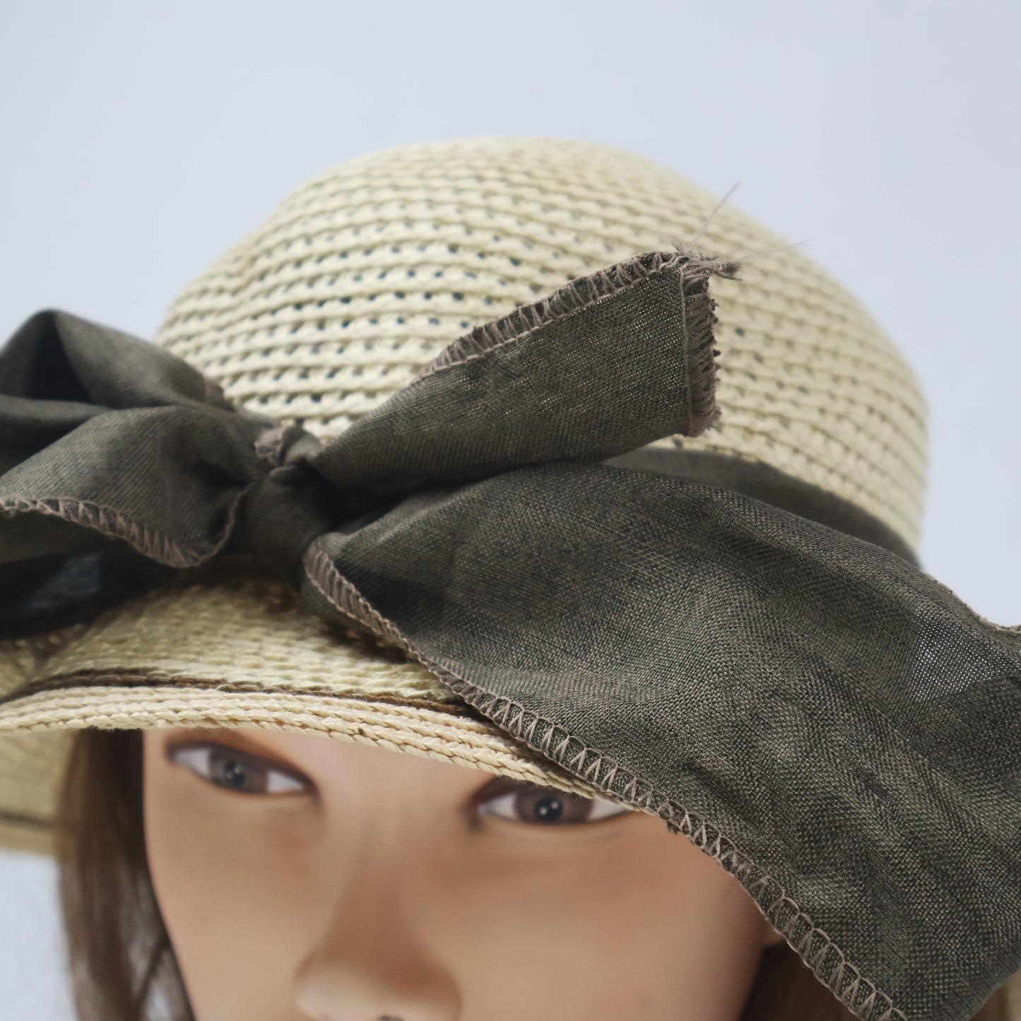 Romantic Wide-Brim Sun Hat with Oversized Bow