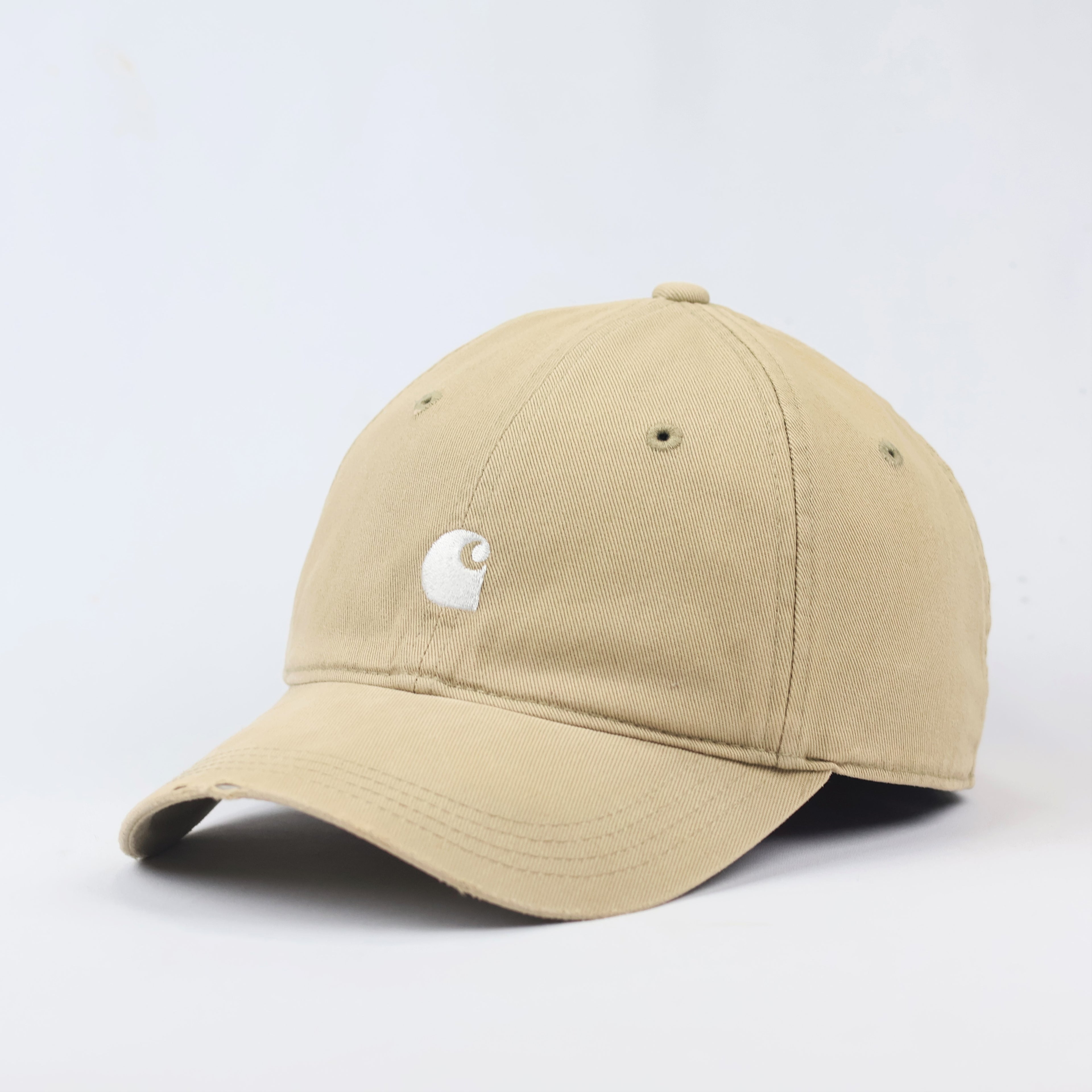 Carhartt Work In Progress Beige Cotton Thrifted Cap - Pre-Loved Distressed Style