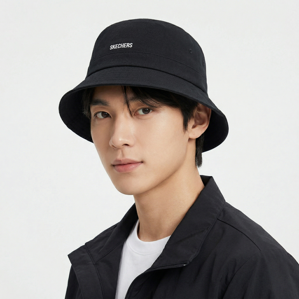 Vintage Skechers Outdoor Bucket Cap - Black Cotton Festival Hat
