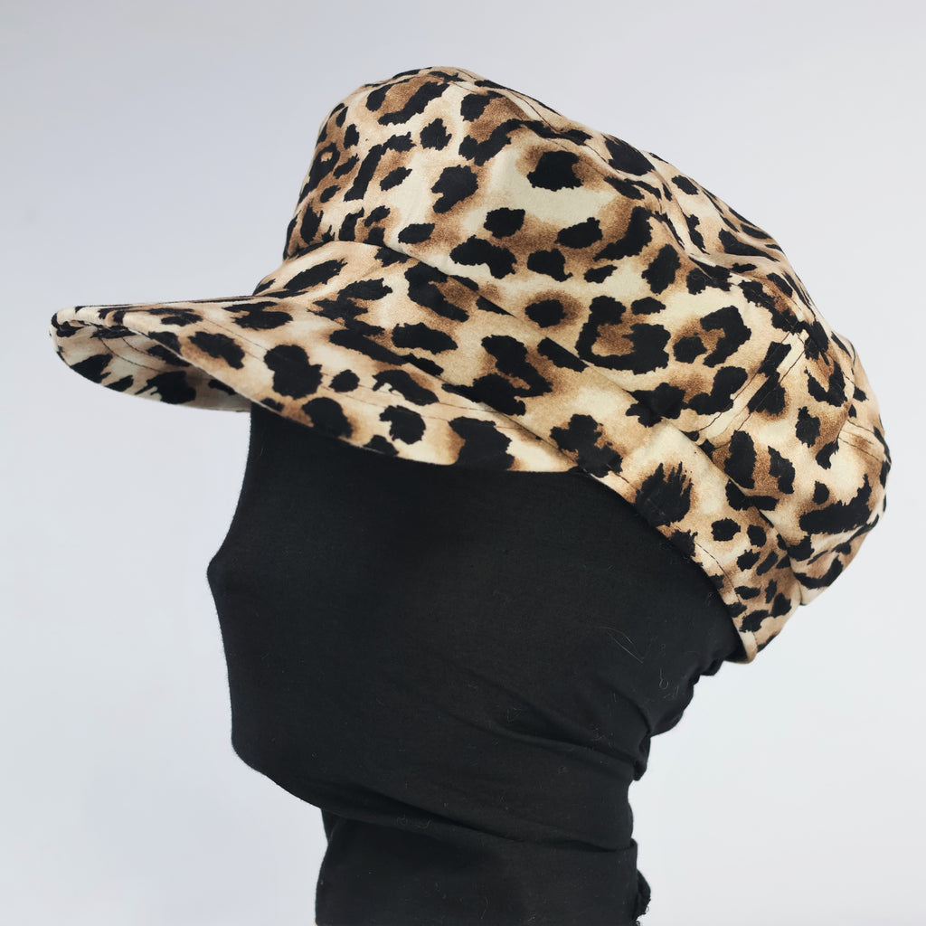Women’s Leopard Print Rib-Knit Thrifted Beanie – Soft & Cozy Animal Print Winter Hat