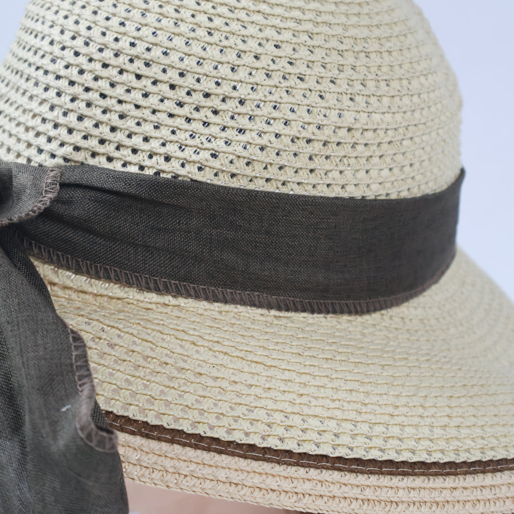 Romantic Wide-Brim Sun Hat with Oversized Bow