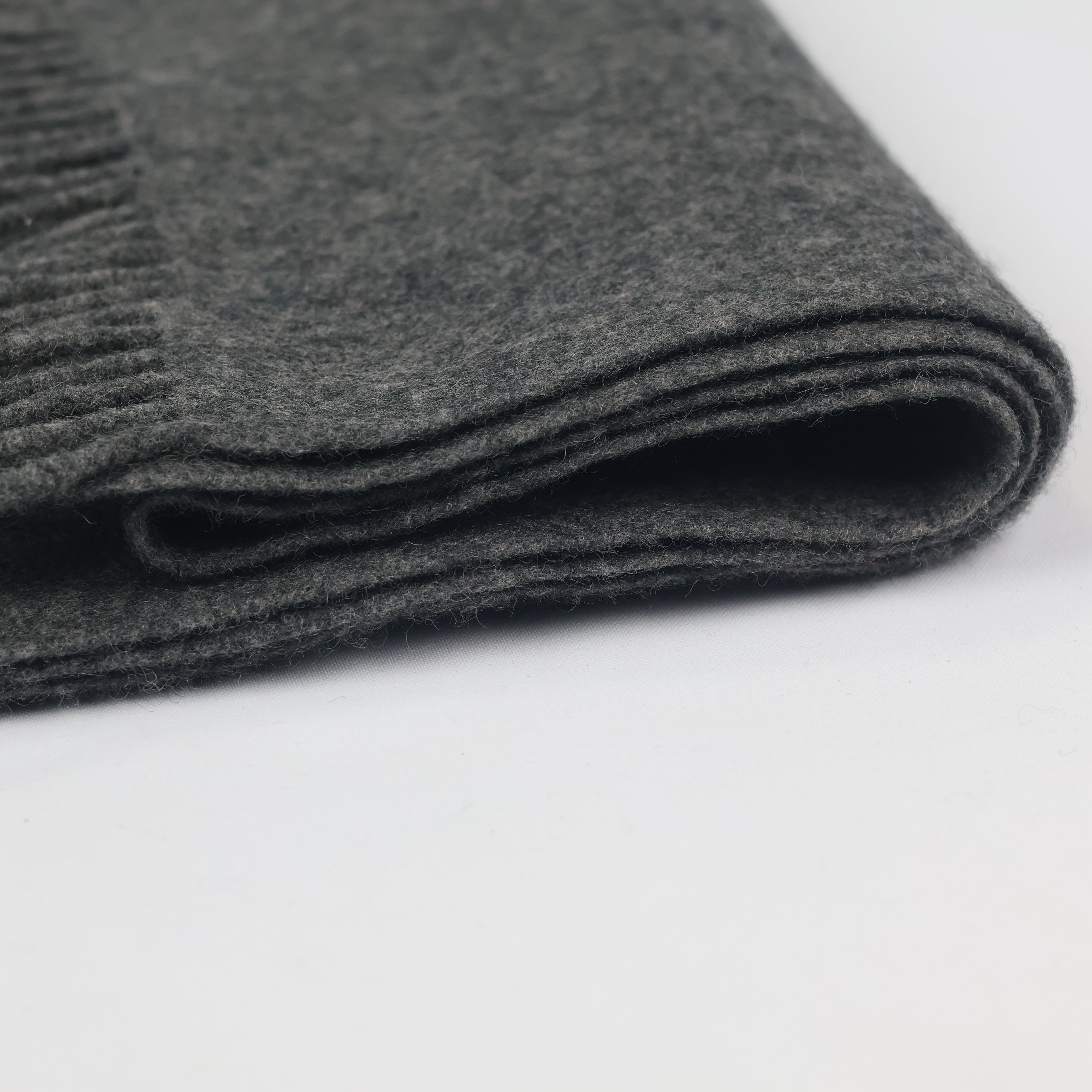 Royal Speyside Scottish Wool Thrifted Scarf - Dark Grey Heritage Muffler