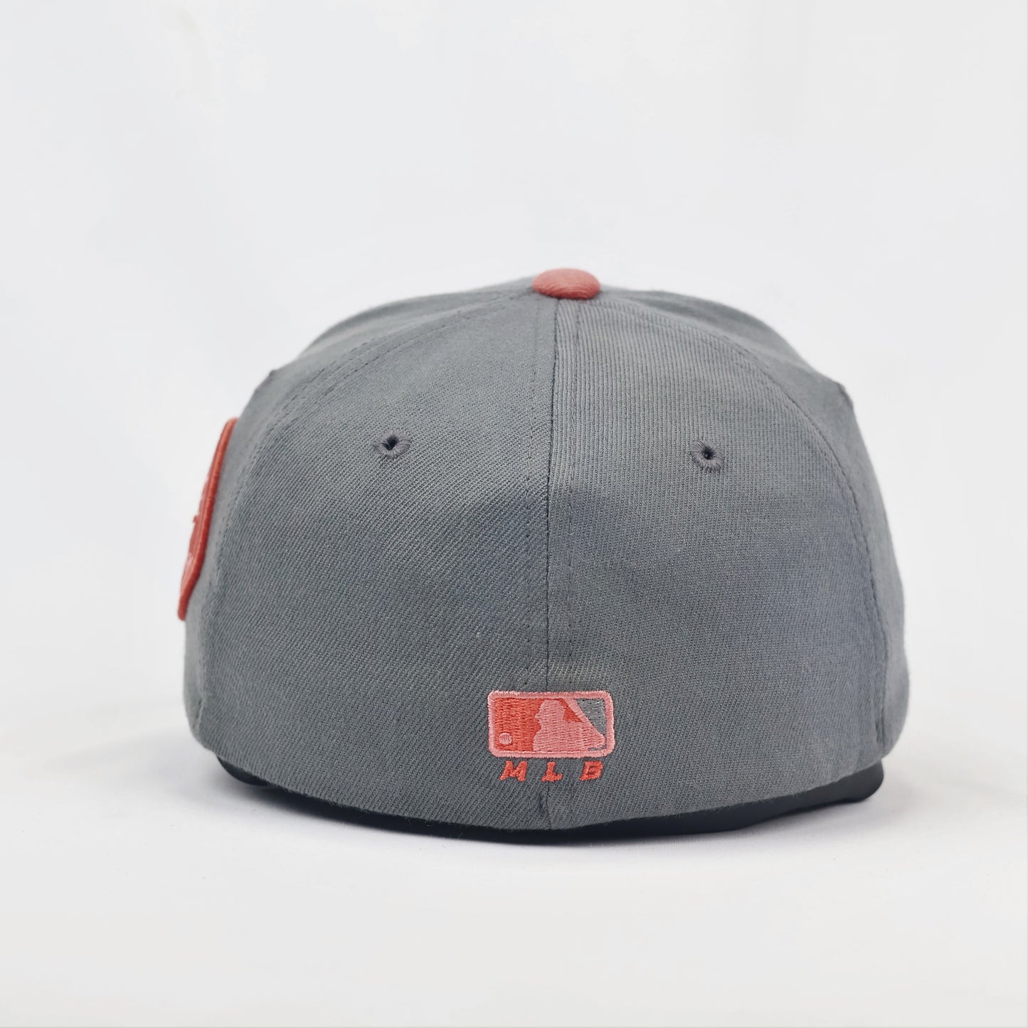 New York Yankees MLB Grey & Salmon Baseball Thrifted Cap - Embroidered NY Hat