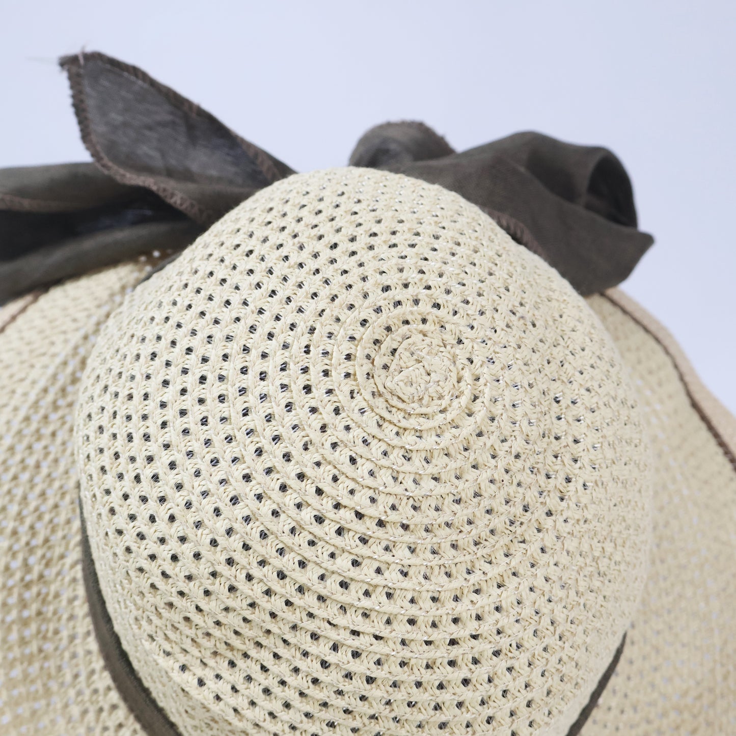 Romantic Wide-Brim Sun Hat with Oversized Bow