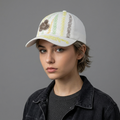 Thrifted Vandenberg Sport White Floral Embroidery Cotton Cap (Size 56–57 cm) |10857