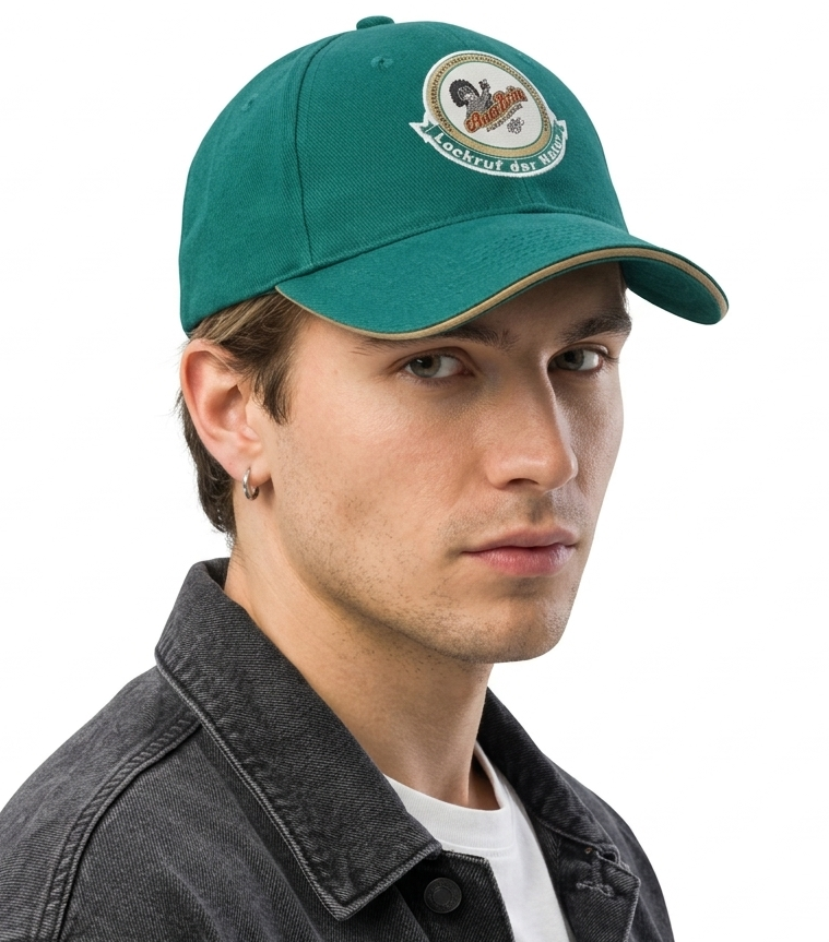 Thrifted Auerbräu Green Cotton Strapback Cap (56-57 cm) |10709