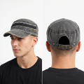 Vintage T-Base Grunge Distressed Denim Cadet Cap (58-60 cm) | 10258