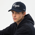 Thrifted Eagle Script Embroidered Cotton Dad Hat (Size 57–59 cm) | 10876