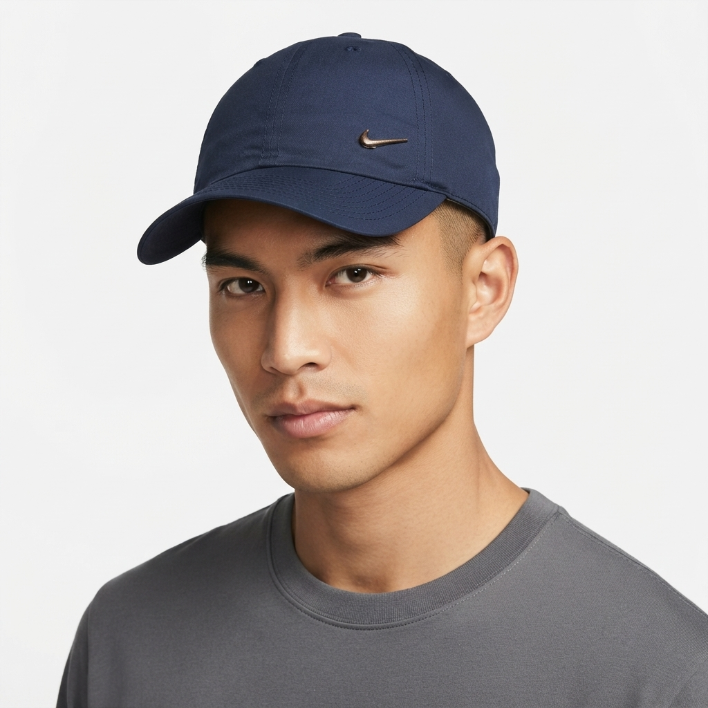 Thrifted Nike Heritage86 Navy Blue Adjustable Dad Hat (Size 56-57cm) | 10637