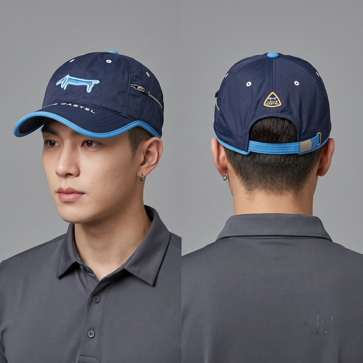 thrifted Retro Louis Castel Embroidered Dog Logo Hat (58-60 cm) | 10339