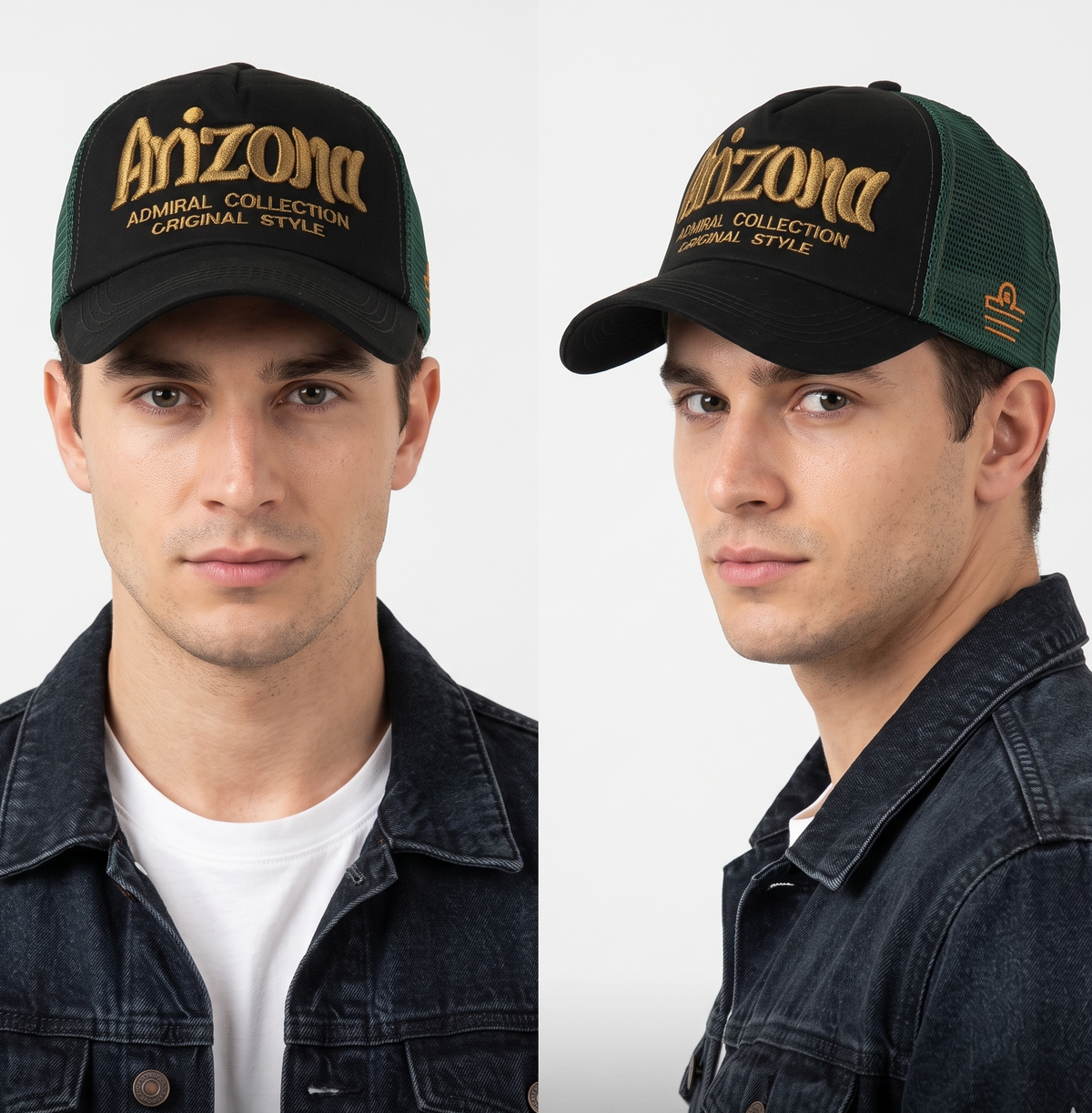 Thrifted Arizona Admiral Collection Embroidered Mesh Trucker Cap (Size 57–59 cm) | 10843