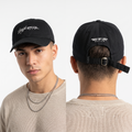 thrifted Retro Flipper Black Script Strapback Hat (58-60 cm) | 10336