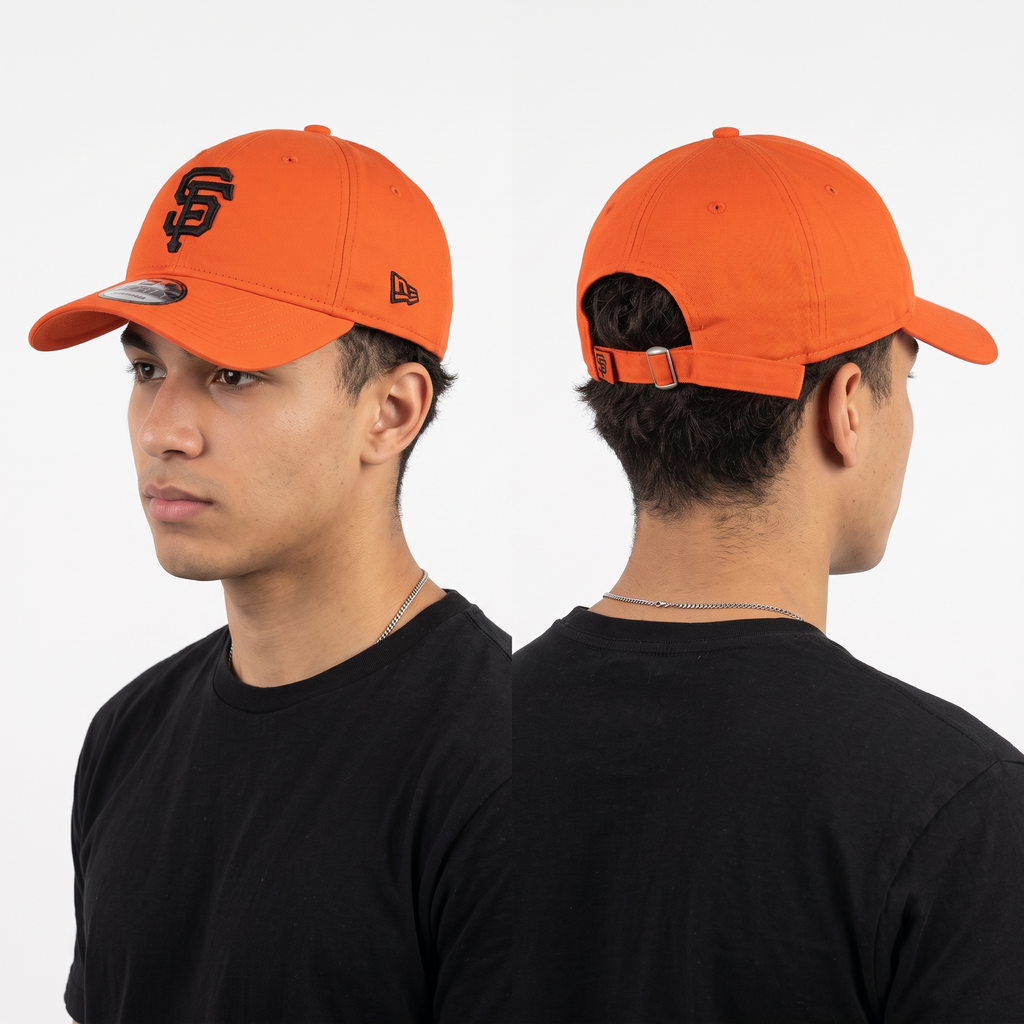 Thrifted New Era San Francisco Giants Orange Strapback Hat (57-59cm) | 10507