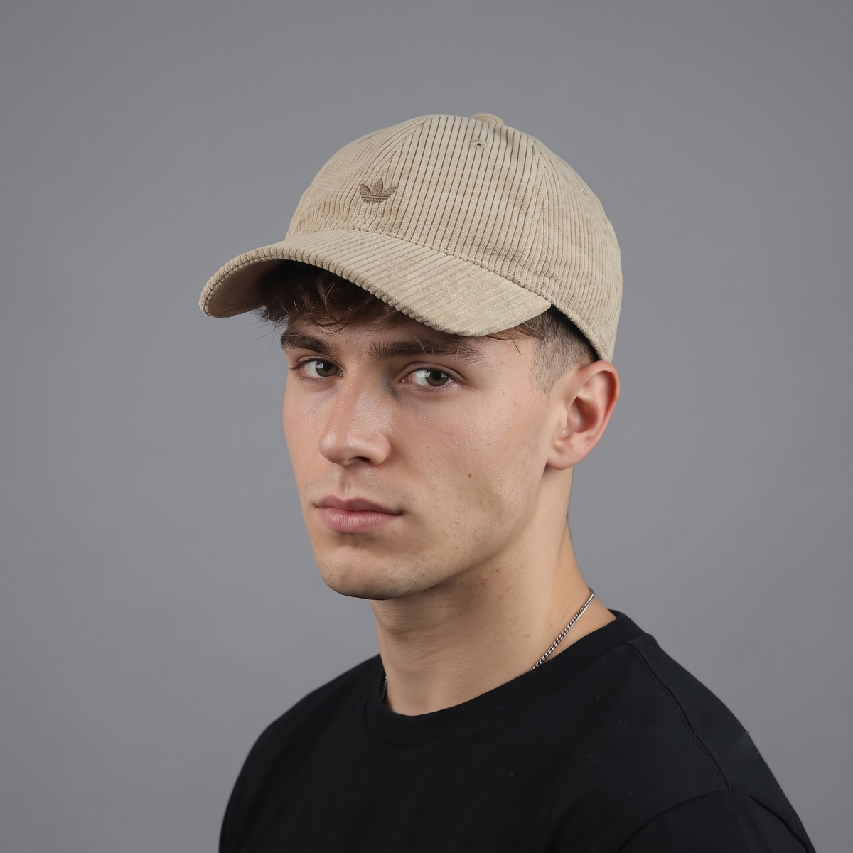 Thrifted Adidas Originals Tan Corduroy Strapback Cap (56-57cm) | 10513