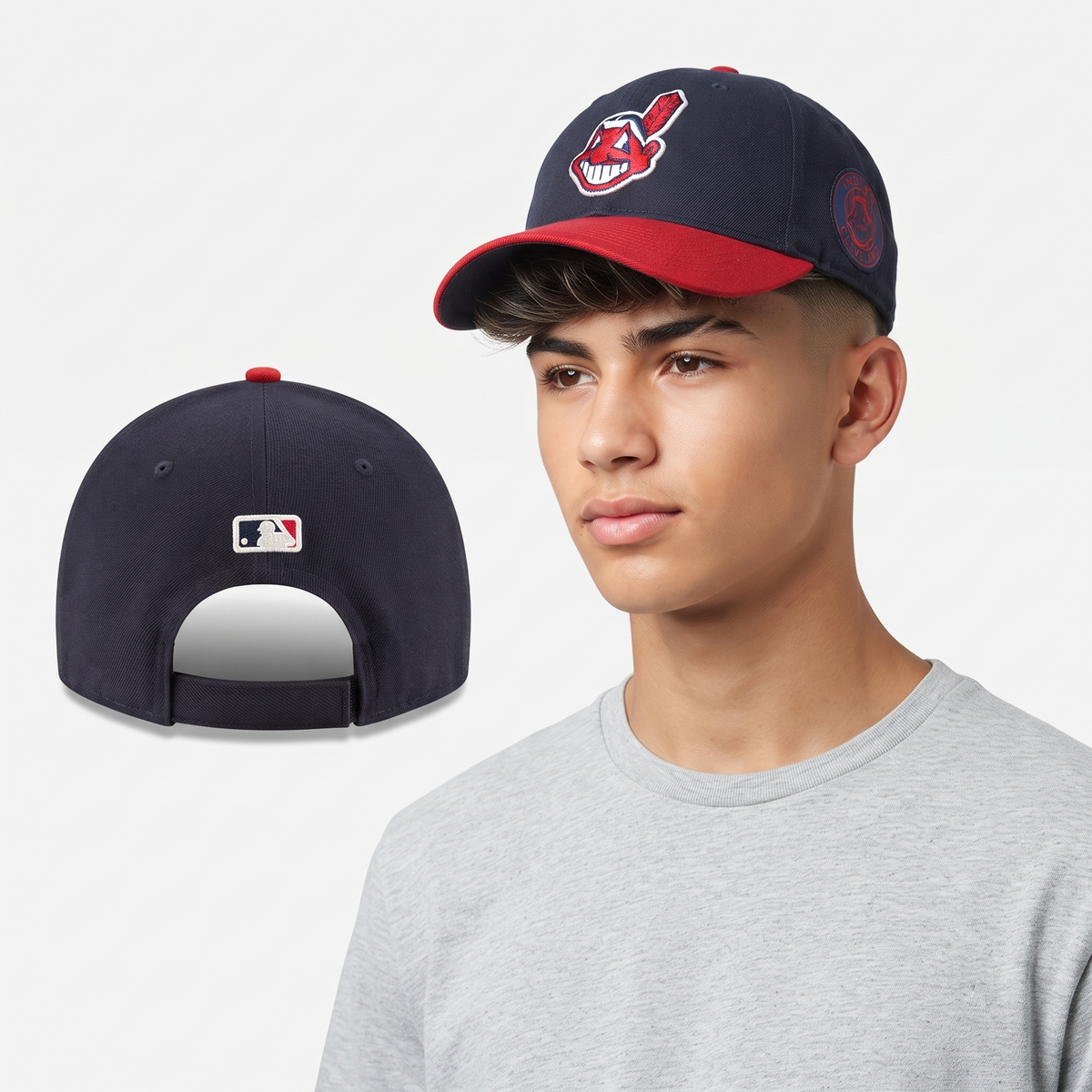 Thrifted MLB Chief Wahoo Side Patch Baseball Cap (55-57 cm) | 10237